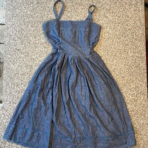 Chic Blue Talbots denim cotton Dress